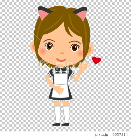 A woman in a maid dress 6957814