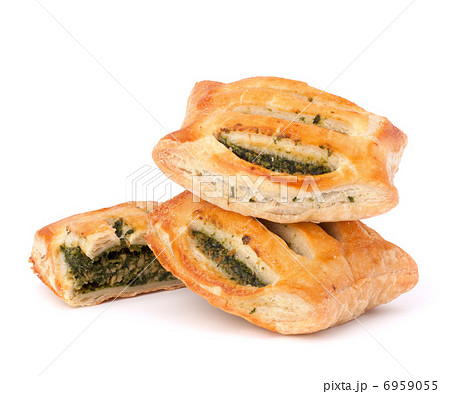 Puff pastry bun isolated on white background. 6959055