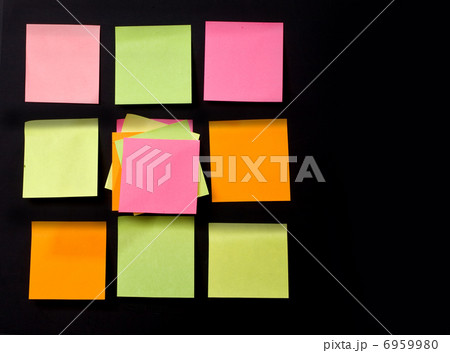 Group of colored note Group of colored note 6959980
