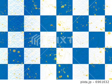 藍市松波地紋 6961632