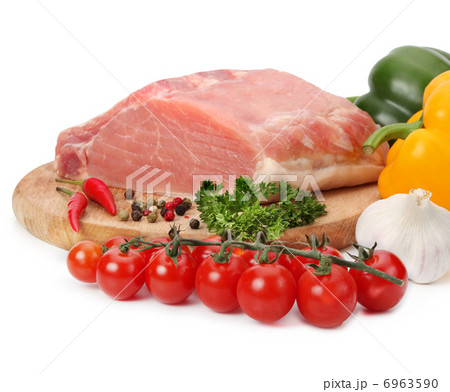 raw meat with vegetables 6963590