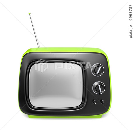 Green retro TV 6963787