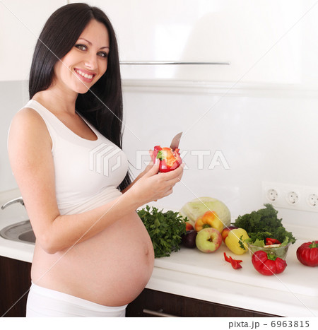 pregnant woman in kitchen pregnant woman in kitchen 6963815