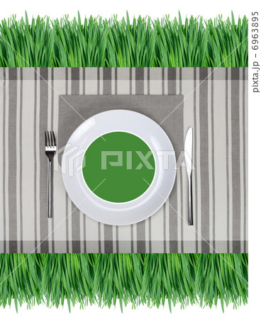 empty plate with fork and knife empty plate with fork and knife 6963895