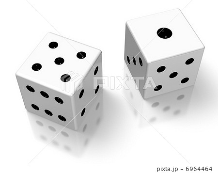 二つのサイコロのレンダリング画像 6964464