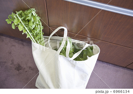 キッチンに置いたエコバッグ 6966134