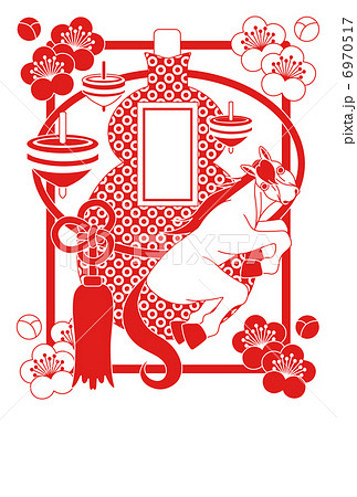 2014年午年完成年賀状テンプレート(瓢箪から駒が出る独楽と駒馬)赤一色賀詞なし 2014年午年完成年賀状テンプレート(瓢箪から駒が出る独楽と駒馬)赤一色賀詞なし 6970517