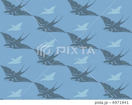 flying swallows seamless background - cute birds in shades of grey and blue flying swallows seamless background - cute birds in shades of grey and blue 6971941