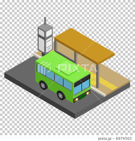 Bus Stop Stock Illustration