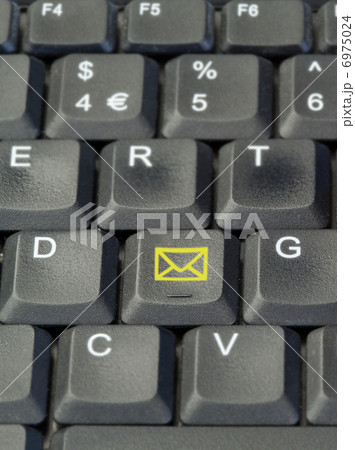 Yellow email button on keyboard Yellow email button on keyboard 6975024