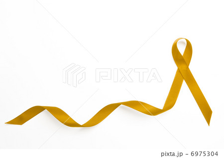 Yellow awareness ribbon with trail 6975304