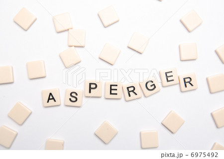 Asperger spelled out in letter pieces 6975492