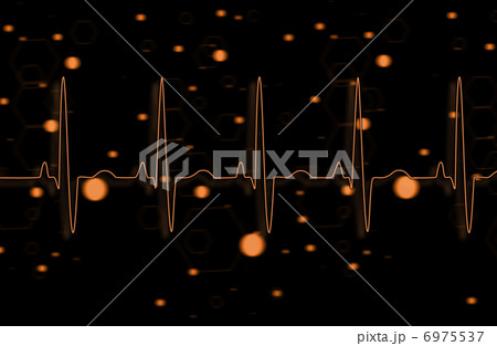 Orange ECG line 6975537