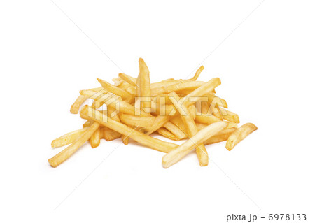 Fried potato chips isolated on white background 6978133