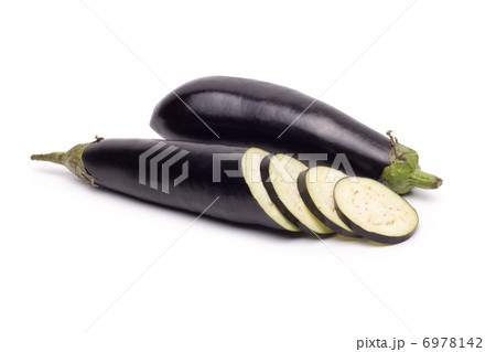 eggplant or aubergine vegetable on white background 6978142