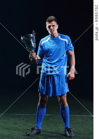 soccer players celebrating victory 6980792