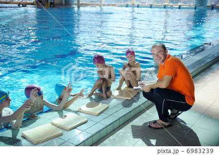 happy childrens at swimming pool happy childrens at swimming pool 6983239