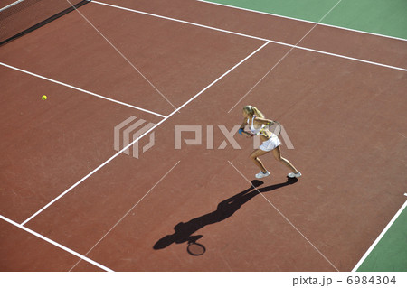 young woman play tennis outdoor young woman play tennis outdoor 6984304