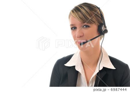 business woman with headset business woman with headset 6987444