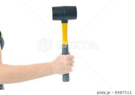 woman hammer isolaed woman hammer isolaed 6987511