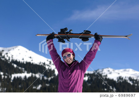 winter woman ski winter woman ski 6989697