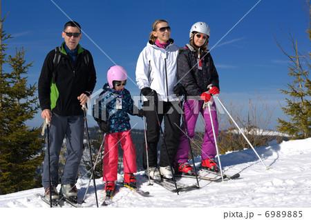 portrait of happy young family at winter 6989885