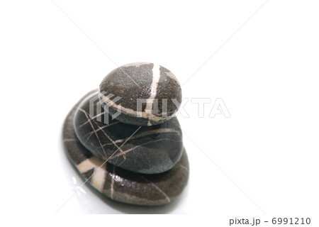.zen stones with reflection isolated 6991210