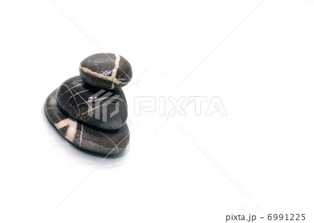 .zen stones with reflection isolated 6991225