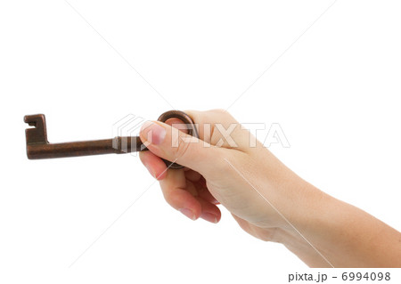 hand holding skeleton key hand holding skeleton key 6994098