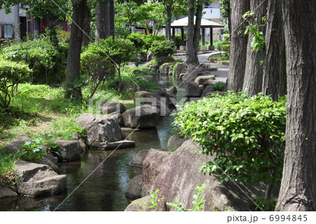 見沼代親水公園・せせらぎと東屋 6994845