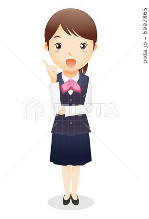 受付事務の女性イラスト 6997865