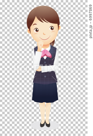 受付事務の女性イラスト 受付事務の女性イラスト 6997869