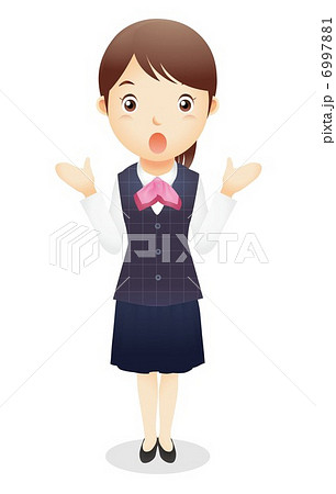 受付事務の女性イラスト 6997881