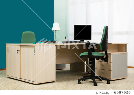 desk in a modern office desk in a modern office 6997930