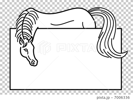馬のアウトラインとカード 馬のアウトラインとカード 7006336