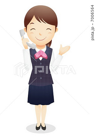 受付事務の女性イラスト 7006564