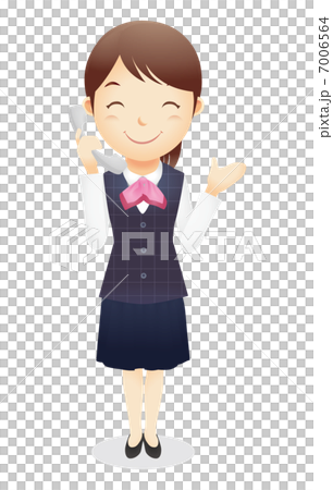 受付事務の女性イラスト 7006564
