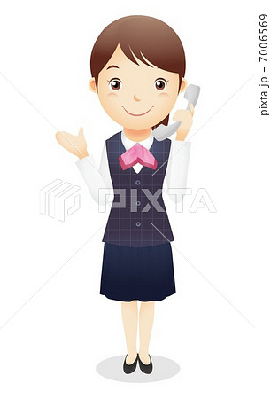 受付事務の女性イラスト 受付事務の女性イラスト 7006569