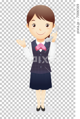 受付事務の女性イラスト 受付事務の女性イラスト 7006569