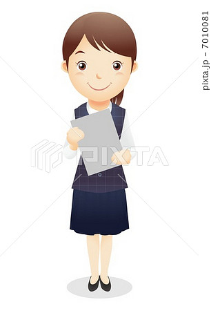 受付事務の女性イラスト 7010081