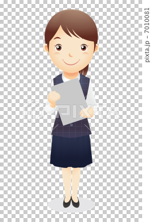 受付事務の女性イラスト 7010081