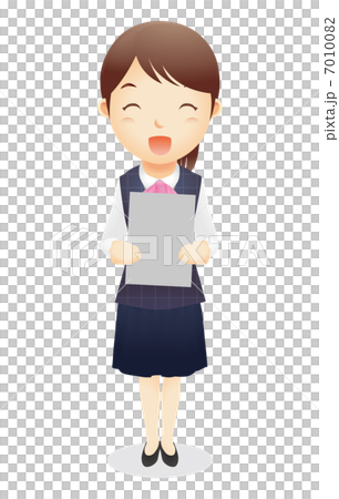 受付事務の女性イラスト 7010082