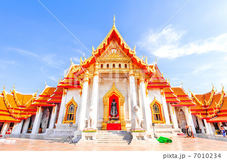 大理石寺院 ワット ベーンチャマボピット タイ バンコク の写真素材
