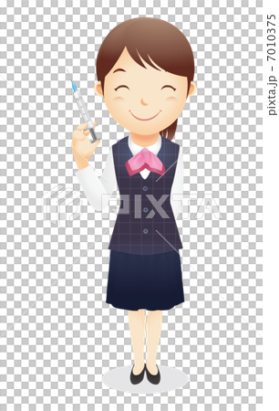 受付事務の女性イラスト 7010375