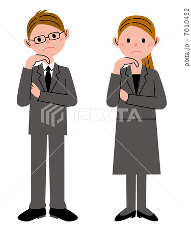 スーツ 悩む 男女 スーツ 悩む 男女 7010452