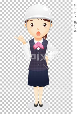 受付事務の女性イラスト 7010486