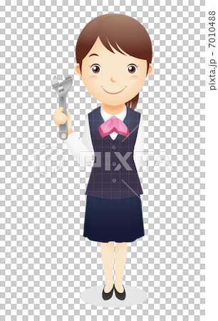 受付事務の女性イラスト 7010488