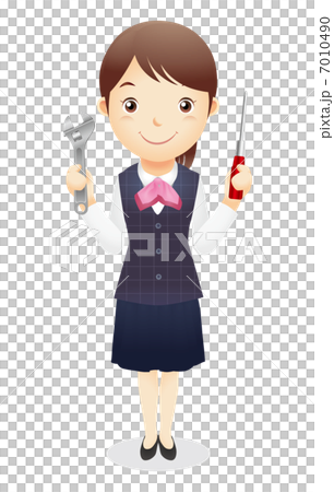 受付事務の女性イラスト 7010490