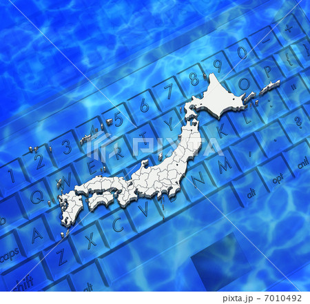 キーボード／波紋の上の日本地図 7010492