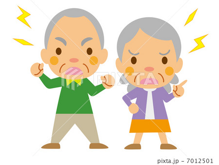 怒っています、老夫婦 7012501